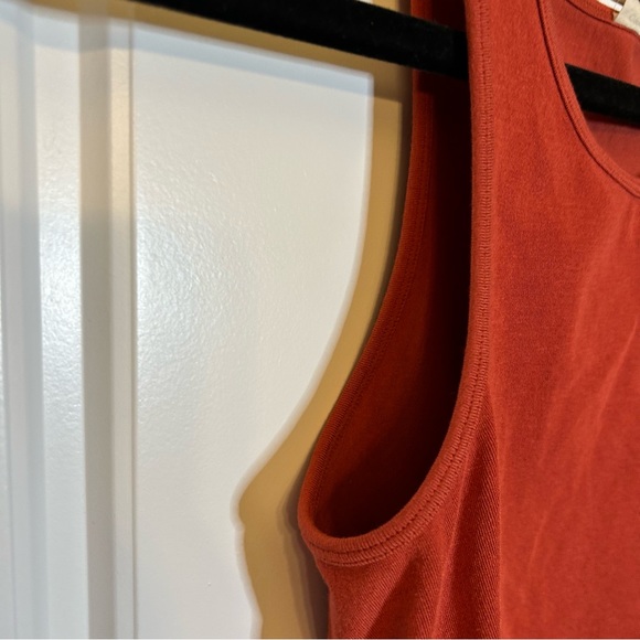 C’EST MOI RUST COLOURED CROPPED TANK TOP MADE WITH RAYON FROM BAMBOO ONE SIZE - Picture 3 of 16